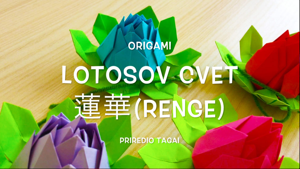 Tagai origami lotosov cvet