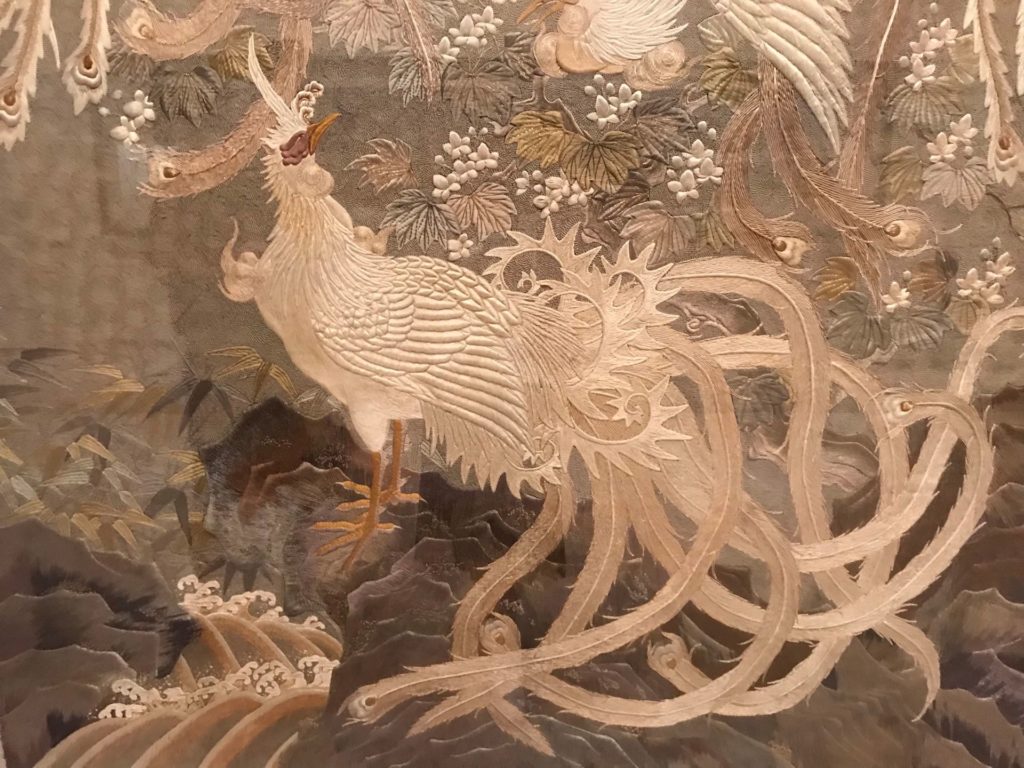 Detalj sa svilene japanske tapiserije